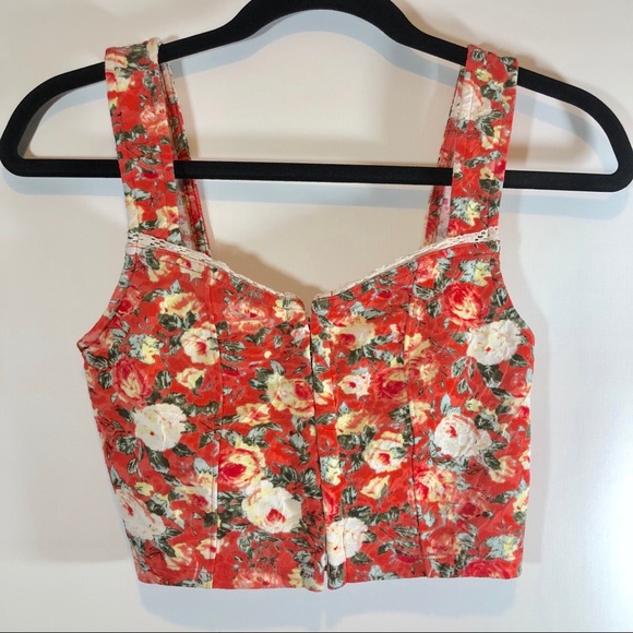 Kimchi Blue Tops - Floral Kimchi Blue Crop Top XS